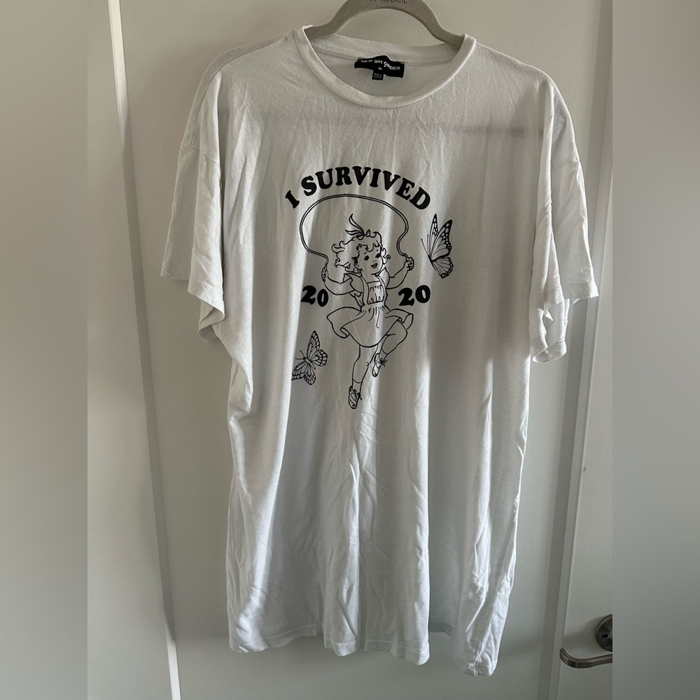 NEW GIRL ORDER FROM DOLLS KILL “I SURVIVED 2020” GIRL JUMPING ROPE T SHIRT DRESS